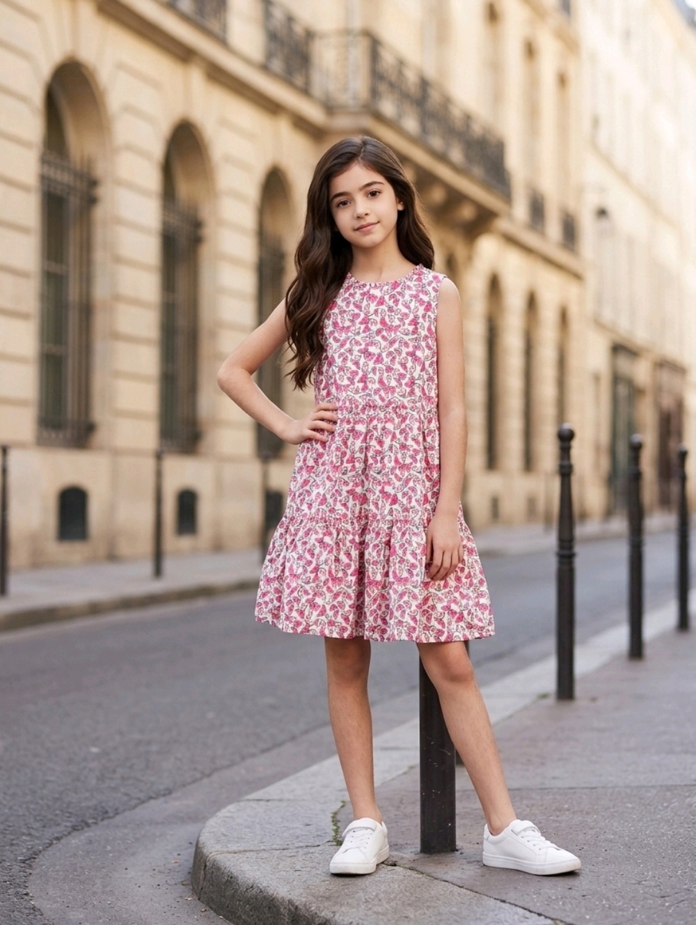 J. Crew Girls' Tiered Dress In Cotton Poplin